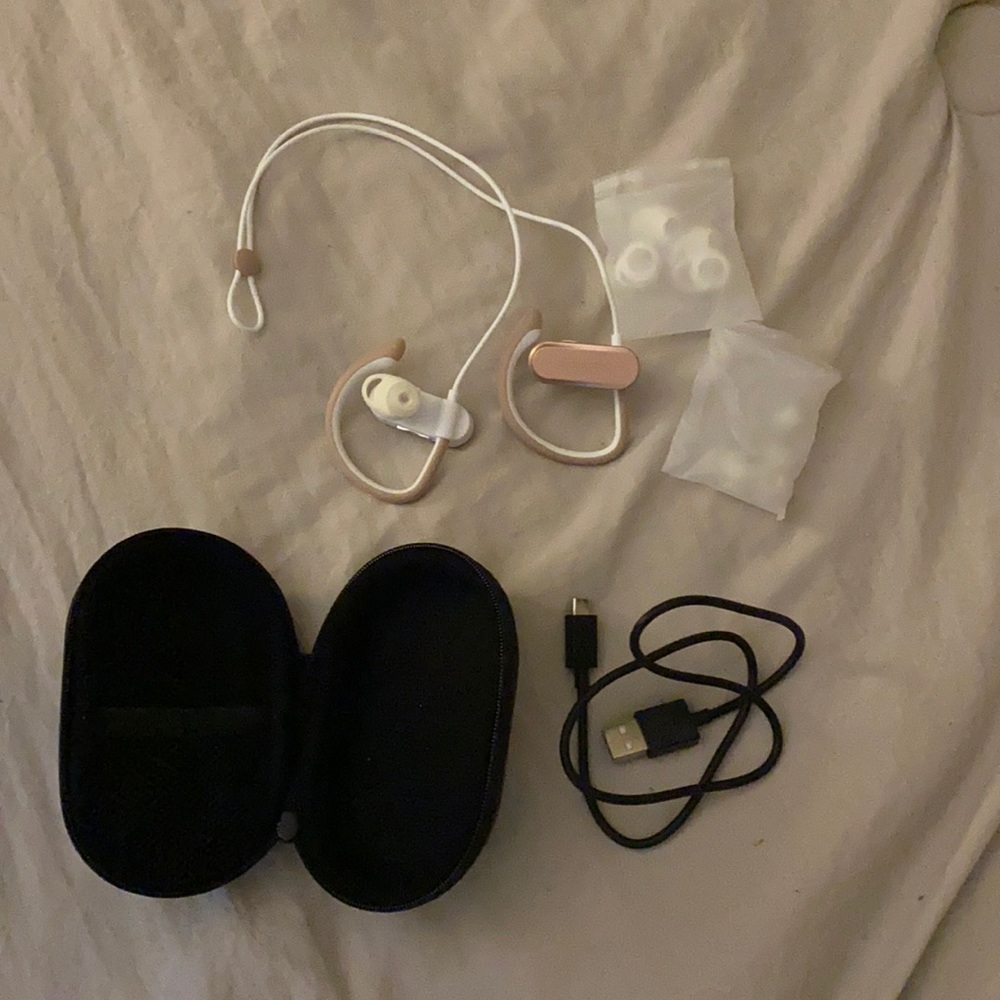 Black web wireless headphones